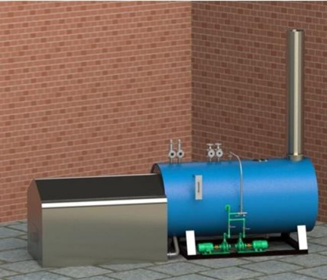 Caldeira boiler a lenha de c�mara externa CLBM